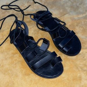 Mossimo Supply Co. Target Black Strappy Sandals